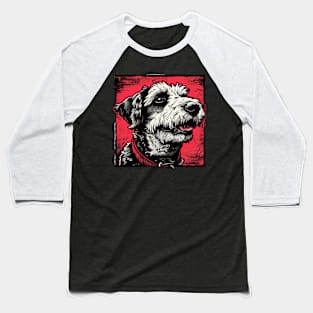 Retro Art Bedlington Terrier Dog Lover Baseball T-Shirt